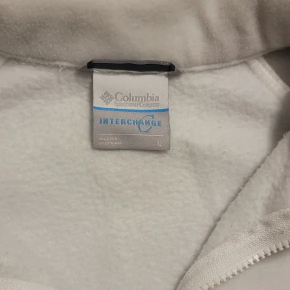 Columbia Sportswear Woman's White Fleece Full Zip Up Jacket - Picture 8 of 8